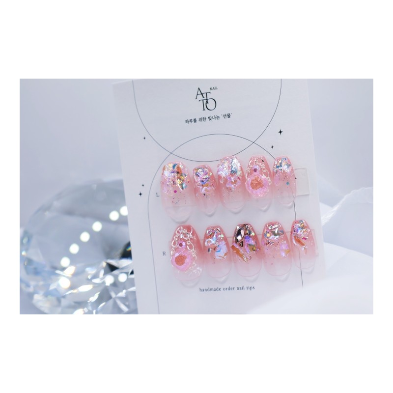 Handmade nail tips - 'Youte';Ice on Ice - Basic -