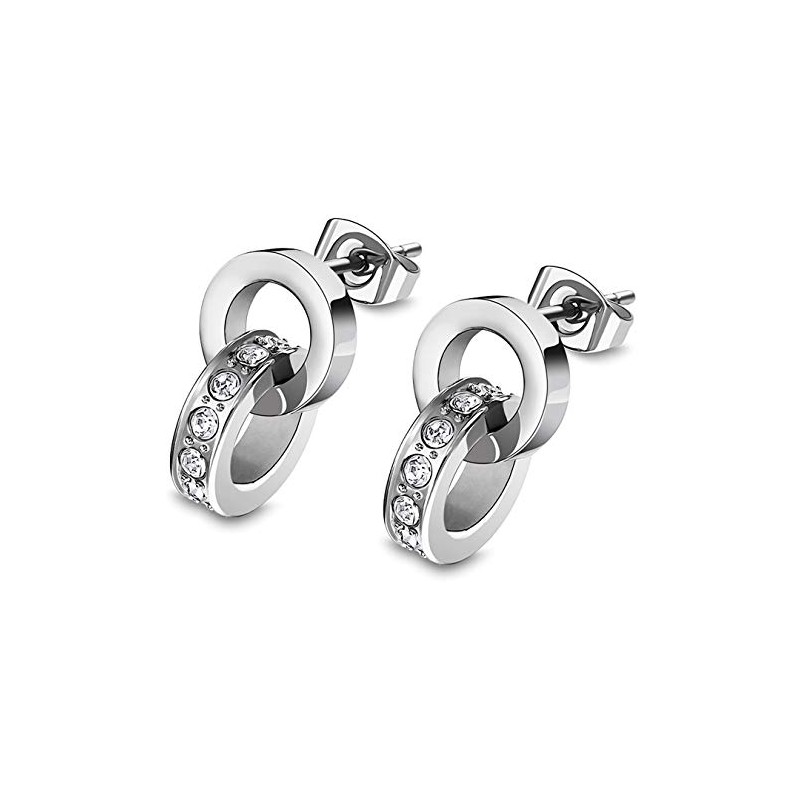 Lotus Style Earrings Silver LS1981-4/1 Stainless Steel Women's Stud Earrings