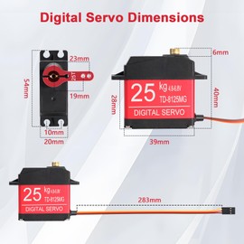 25 kg Servo Digital Metal Servo Motor AYWHP 2 PCS 270° RC Servo Motor for RC Helicopter, Robots, Car Boat