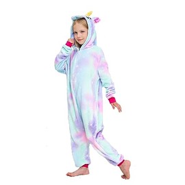 NewPlush Unisex Kids Unicorn Onesie Pyjamas Cosplay Costume for Girls and Boys