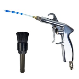 Terizger Cleaning Gun, Car Cleaning Gun Car Detailing Automobile Cleaning Air Pulse Machine Car Wash Tools High Pressure with Brush(Alloy Brush Head)