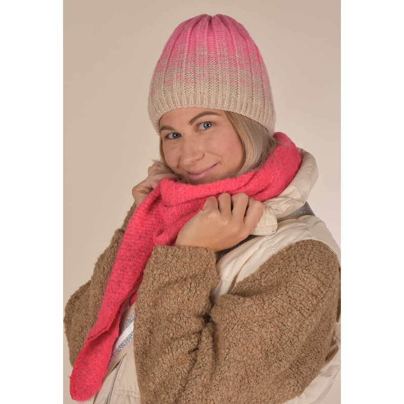 styleBREAKER 04024196 Unisex Knitted Hat with Colour Gradient and Rib