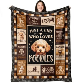 Zvzmzy Poodle Blanket 60"x 50" - Poodle Gifts - Poodle Gifts for Women - Poodle Mom Themed Gifts - Poodle Gifts for Poodle Lovers - Poodle Lovers Gifts for Women - Birthday Gifts for Poodle Lovers