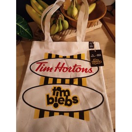 Tim Hortons Justin Bieber x Tim Hortons limited edition cotton Tote Bag - Tim Beibs
