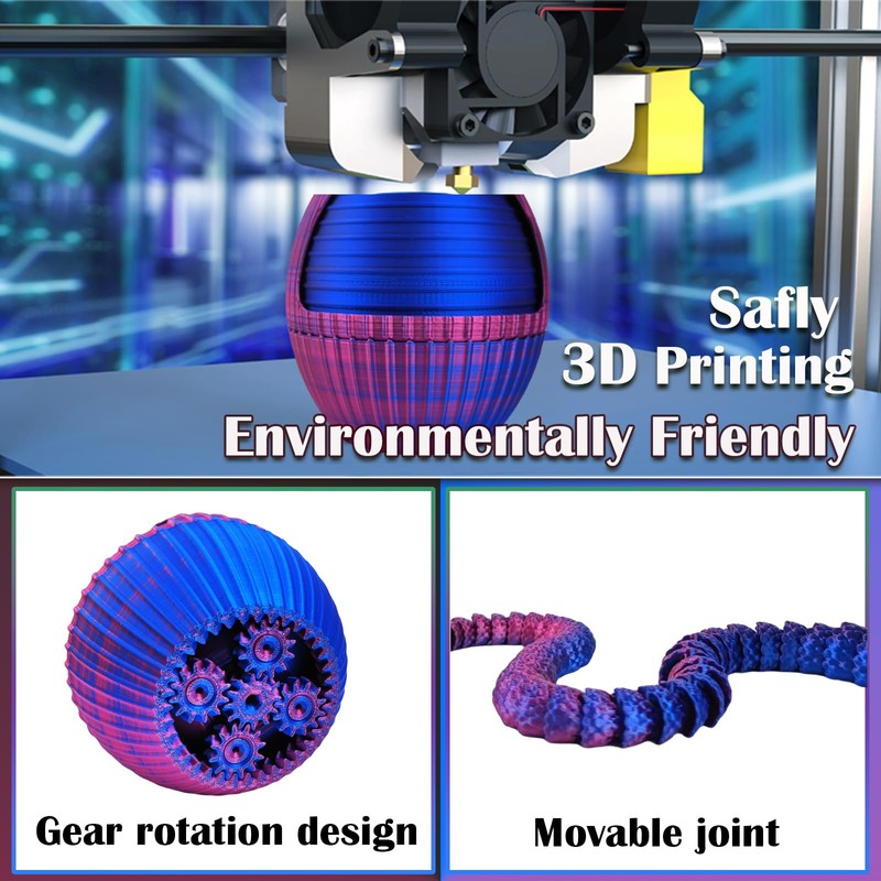 3D Printed Snake Eggs with 3D Printed Snake Inside, Cute
