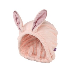 CB Japan Carari Zooey Towel Cap, Facial Cleansing, Pool, Bath, Microfiber w/ 3x Absorption Power, Microfiber, Satin Rabbit, Head Circumference, 17.3 -31.5 in (44 - 80 cm), Quick Absorption Fiber Gaps