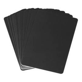PATIKIL Blank PVC Cards, 12 Pack Inkjet Plastic ID Card CR80 30 MIL White Printable Business Cards, Waterproof Double Sided Printing for Photo ID Badge Inkjet Printers Glossy, Black