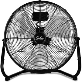 Simple Deluxe 18 Inch 3-Speed High Velocity Heavy Duty Industrial Floor Fans Oscillating Black