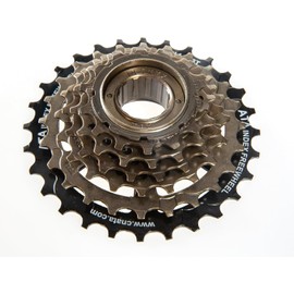 ZUKAK Bike Freewheel, 6-Speed Bicycle Cassette 14-28T Gears Sprocket for Teeth Sprocket for Mountain Bikes Road Bikes Folding Bikes MTB Bicycle Part Brown