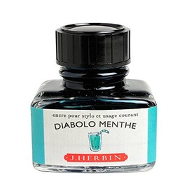 J. Herbin Fountain Pen Diabolo Menthe Bottled Ink 30 ml by J. Herbin
