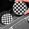Xiciki Car Coasters Flower ＆ Grid Pattern Auto Cup Holder