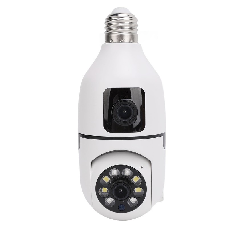 Light Bulb Security Cameras Motion Detection Dual Lens Light Socket