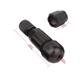 Z-oneMart 8pcs Car Tubeless Tire Valve Stem Bolt-in Aluminum Alloy Explosion Proof Wheel Tire TPMS Valve Stem with Dust Caps (Gun-black)