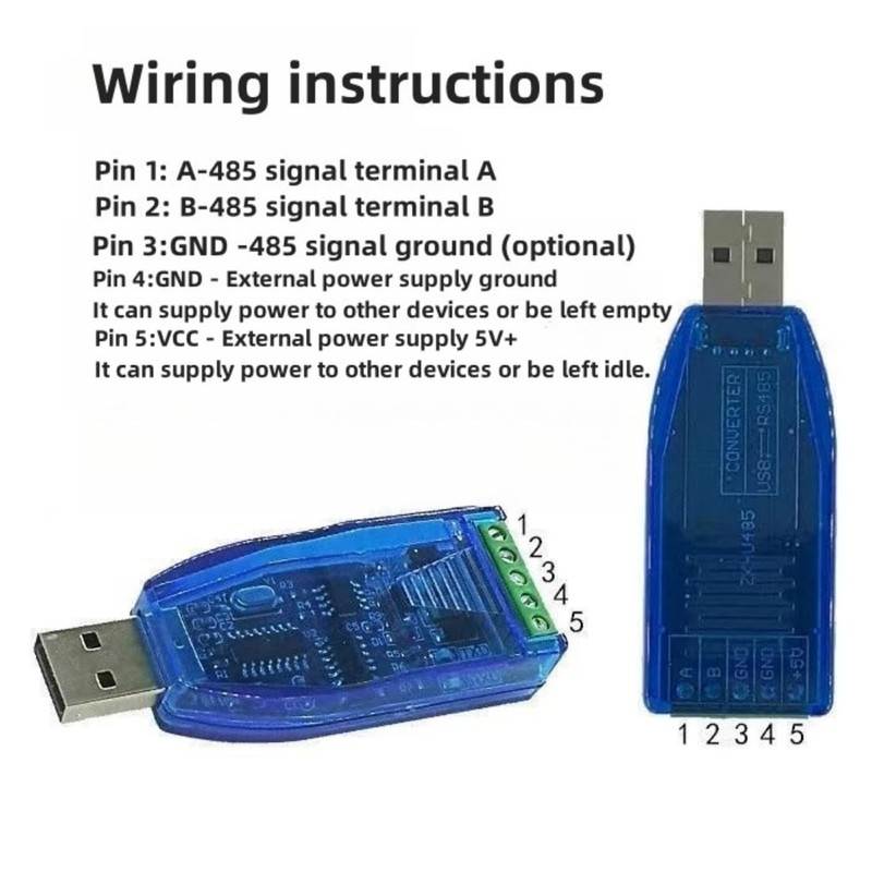 AKINLOAF Industrial-Grade USB to RS485 Converter Communication Module Bidirectional Half-Duplex