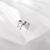 Joliernelle Dripping Ring for Women Silver Stainless Steel Minimalist Statement