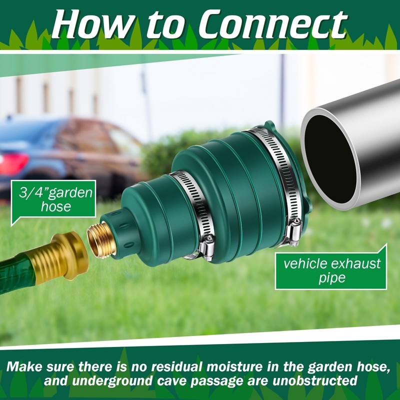 Qualirey 1 Pack Pest Control Exhaust Pipe Attachment Transport Exhaust