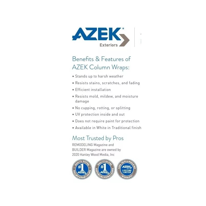 AZEK TimberTech 4" Post Bed Mouldling XL Trim Kit, ACW4"TRIMKITBE