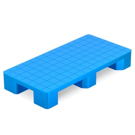 Lyniceer Plastic Pallets - 40" x 20" x 5.5" Waterproof Stackable Storage Floor Pallet Moistureproof Basement Display Pad for Garage, Supermarket, Warehouse - Support up to 2000 lbs, Blue