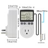 KETOTEK Digital Thermostat Outlet Plug Temperature Controller Outlet Socket 120V