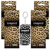 FERAL Car Air Fresheners | 4 PCS | Made in Europe - Long Lasting | Unique Luxury Scent | Hanging Tree (ANIMAL COLLECTION) (Leopard)