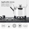 Stainless Steel Tea Kettle with Strainer Thickened Metal Whistling Teapot