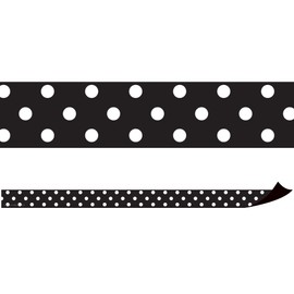 Teacher Created Resources Black Polka Dots Magnetic Strips