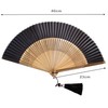 GFM® Bamboo Silk Handheld Folding Chinese Hand Fans for Summer,