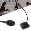 Gooseneck Condenser Microphone Flexible 6.35mm Wired Desktop Microphone for Broadcasting