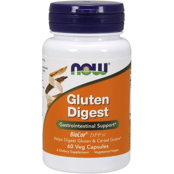 NOW Supplements, Gluten Digest with BioCore®DPP IV, Gastrointestinal Support*, 60 Veg Capsules