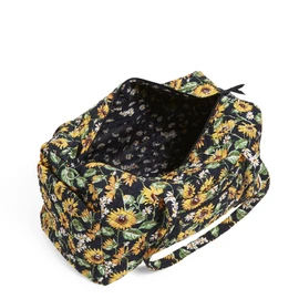 Vera Bradley Bolsa de viaje grande de algodón para mujer, Girasoles - Algodón reciclado, Una talla, Bolsa de viaje grande de algodón