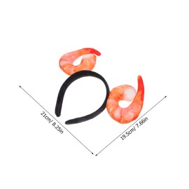 Healeved Realistic Shrimp Shaped Hairband Creative Food Headband Fun Animal Hair Hoop for Costume Parties Festivals Unique Novelty Hair Accessory for Women and Teens