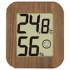 Shinwa Sokutei 73233 Digital Thermometer/Hygrometer, Environmental Checker, Mini, Wood, Dark