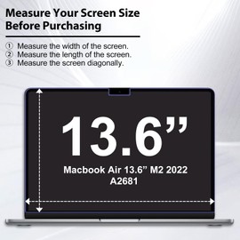 XinWoTuo 【2 PACK】 13.6" Blue Light Blocking Screen Protector for MacBook Pro 13.6" 2022 Laptop, Anti-Glare Anti-Blue Light for Macbook Pro 13 Laptop Screen Film Filter, Bubble Free Eye Protection