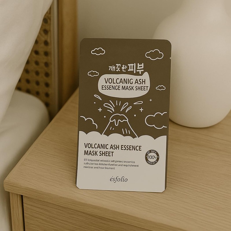 esfolio Volcanic Ash Face Mask – Deep Cleansing Korean Sheet