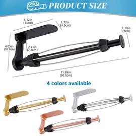 Pasdrucn Kitchen Roll Holder Under Cabinet, One-handed Tearing Paper Towel Holder with Damping System, Stainless Steel Kitchen Towel Holders, Stainless Steel Kitchen Roll Holder (Rose Gold)