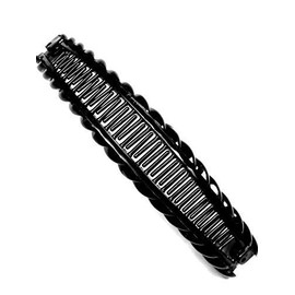 BLACK BANANA HAIR Clip Tort Large Barley Twist Clip Comb Ladies Hair Fish Grip Slide