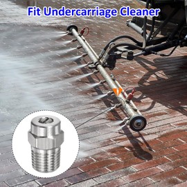 M METERXITY 5 Pack Surface Clean Tips - 40 Degree 1/4" NPT Male Pressure Washer Nozzles Cleaner Nozzle Replacement, Stainless Steel with Sealing Tape, Apply to Water Guns (1.236mm Orifice)