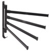 Black Swivel Towel Bar Punch Free Bathroom Towel Rack Wall