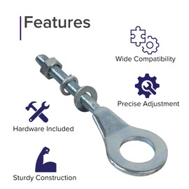 AlveyTech Standard Rear Axle Adjusting Assembly - Replacement fits The Coleman BT200X, CT200U Trail, & CT200U-EX Mini Bike, 196cc 6.5 Hp Dirt Bikes, Motorcycle, Go-Kart, ATV Parts, 1-Pack DIY Install