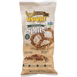 Unique Snacks Multi-Grain Splits, Delicious, Vegan, Homestyle Baked, Certified OU Kosher and Non-GMO, 11 Ounce Bag (Pack of 6)