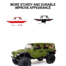 AIXXCUVQ 1pcs 1/6 Aluminum Alloy Front Bumper for SCX6 Crawler Wear-Resistant RC Car Accessories Replacement Parts RC Upgrade Part, Black