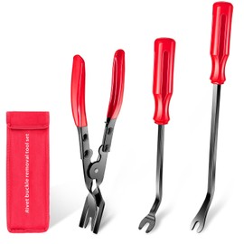 3 Pcs Clip Remover Tool, Clip Pliers Set Fastener Removal Tool , Auto Trim Removal Tool Kit Pry Tool Set Car Door Panel Dashboard Repair Kit