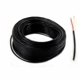 ALEKO LM15120FT 2 Core Electrical Wire Cable Conductor for Gate Openers Accessories 20 Feet Black