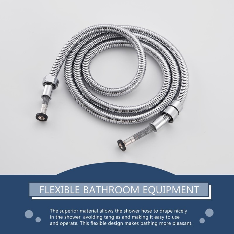 Angle Simple Replacement Shower Hose 79", Stainless Steel Flexible Handheld