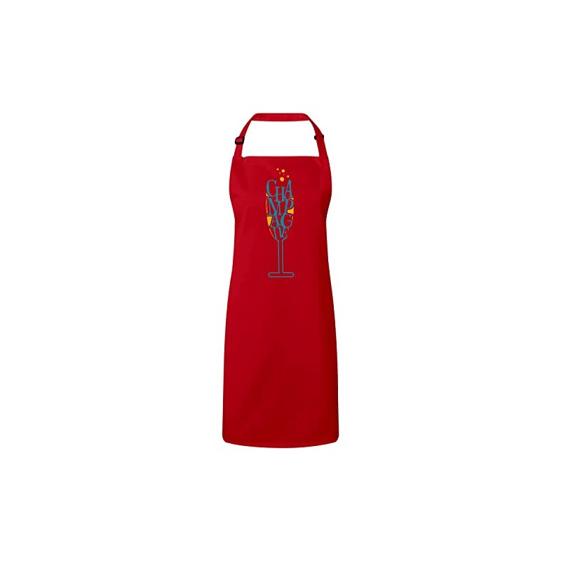 fabulous Premium Kitchen Apron Champagne Party Alcohol Lifestyle Luxury, red