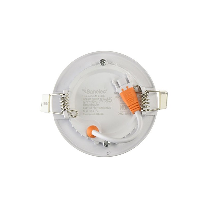 Sanelec 1131 Panel Circular para empotrar, 3W, Luz Fría