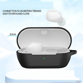 FTRONGRT Case Compatible with Sony WF-C710N, Soft TPU, Scratch-Resistant Protective Case for Bluetooth Headphones Compatible with Sony WF-C710N. Black