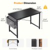 Computer Desk with Storage Bag, Metal Frame Study Table