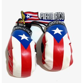 Puerto Rico Flags Boxing Gloves Set for car Flag Hanging Rearview Mirror Boricua Puerto Rican PR (PR Classsic)