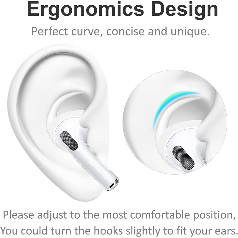 ALXCD Ear Hooks Compatible with AirPods 4 4th Gen, 2